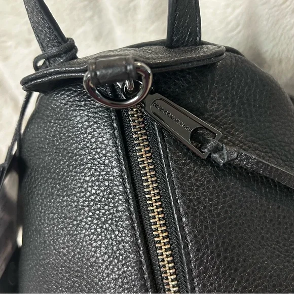 Rebecca Minkoff Julian Mini Convertible Backpack adjustable straps Black NWT - Picture 7 of 16